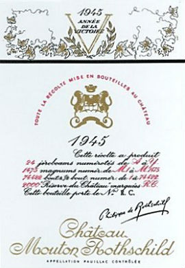 La etiqueta de 1945 fue diseñada por Philippe Jullian. // Foto: Especial.