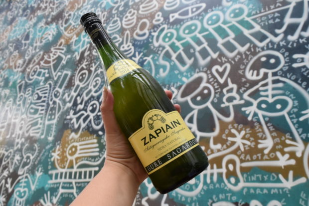 Sidra Zapiain, tradicional en el País Vasco. //Foto: Roxana Zepeda.