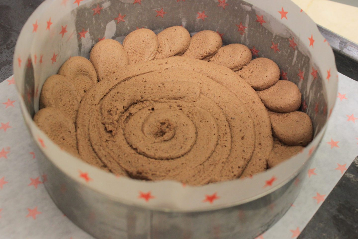 tarta de chocolate y plátano