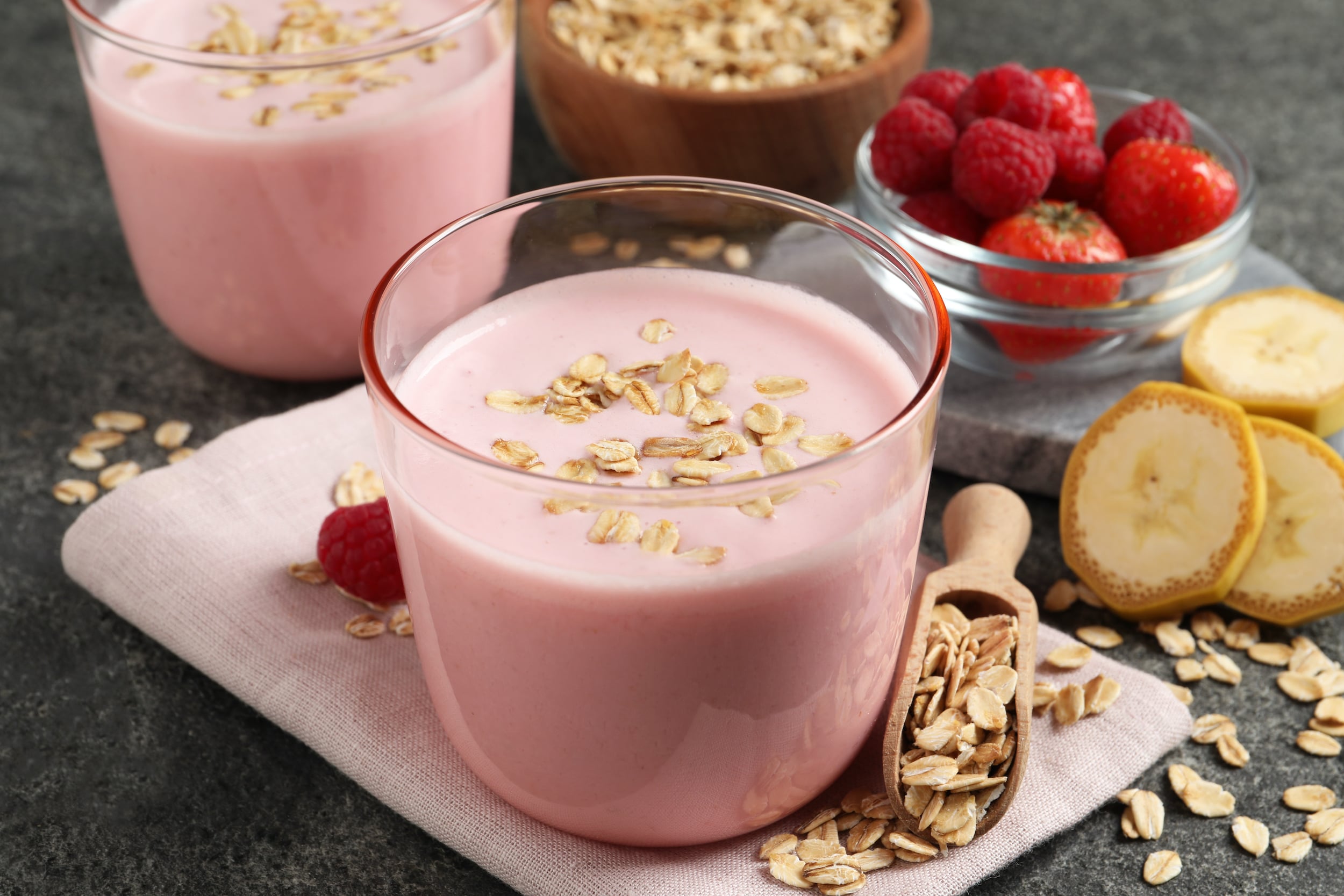 Licuado de fresa con plátano