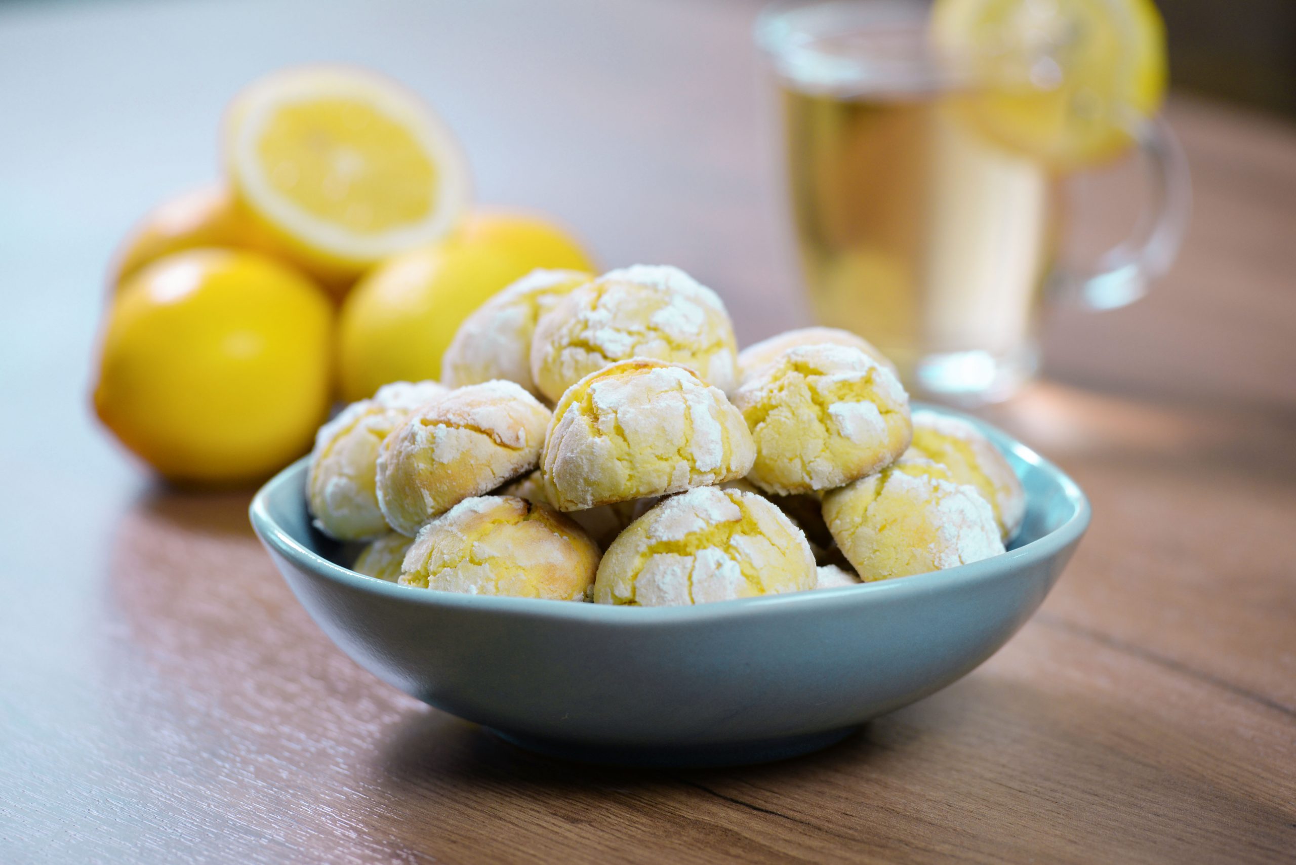 galletas crinkle de limón
