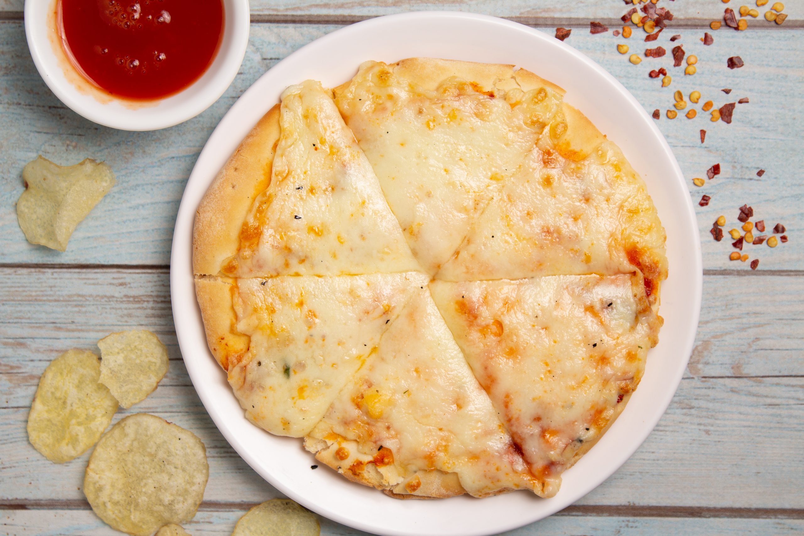 Mini pizzas con tortillas de harina