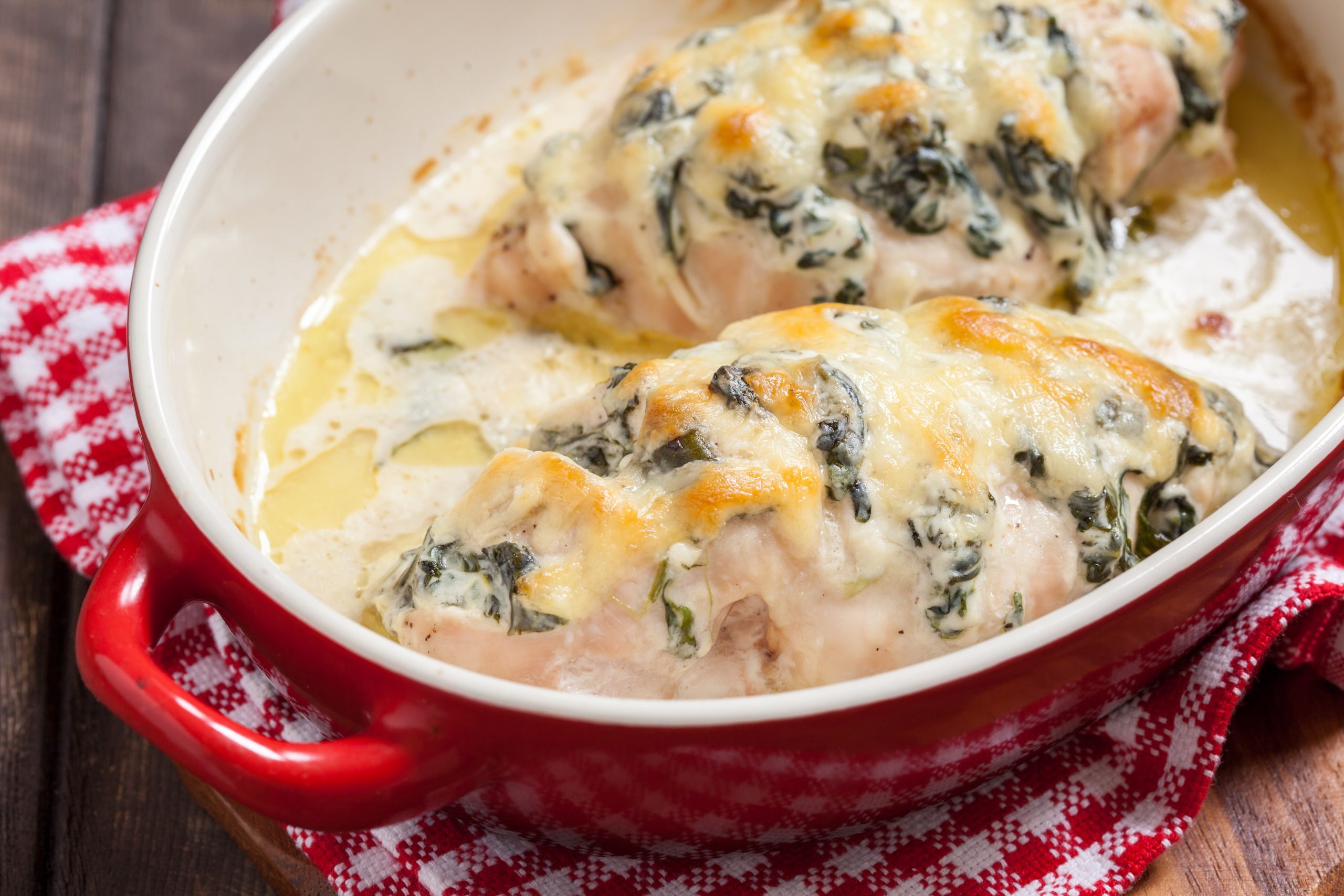 Pechuga rellena de espinaca