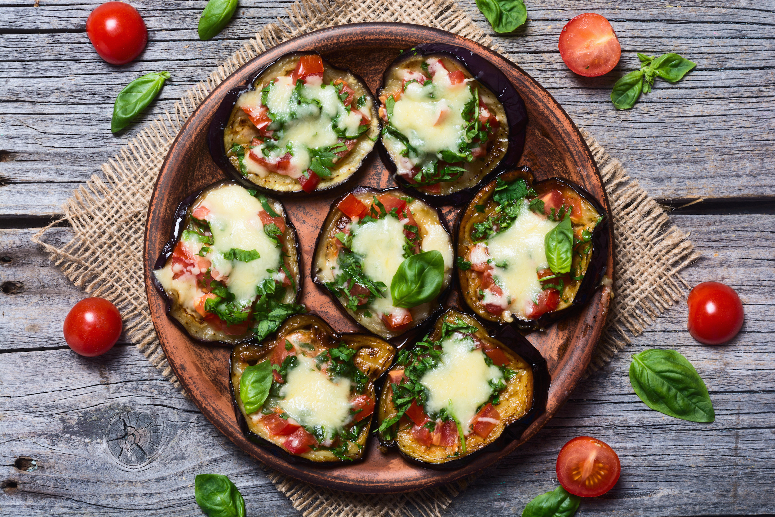 Pizza de berenjena