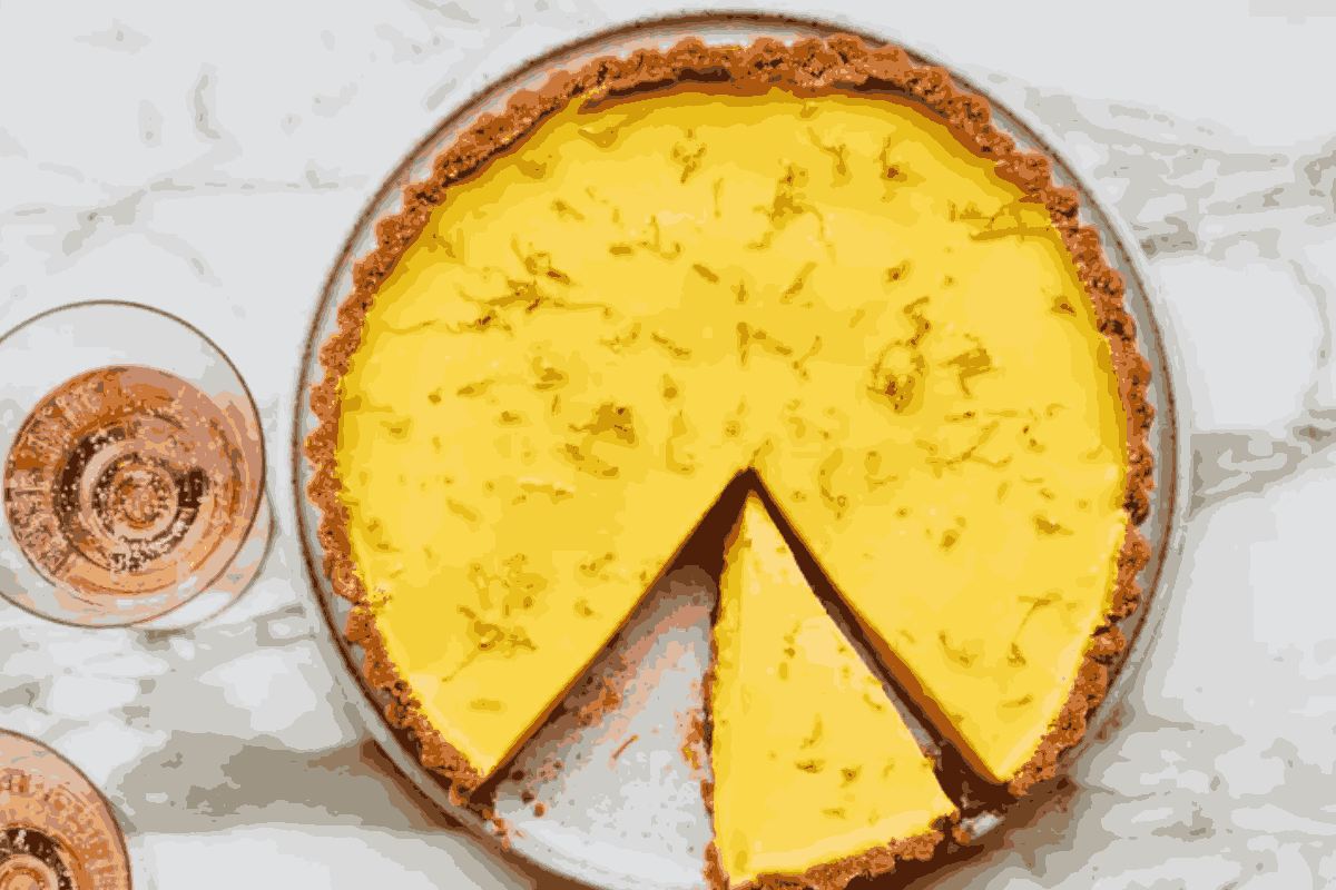 Tarta de mango y vino rosado