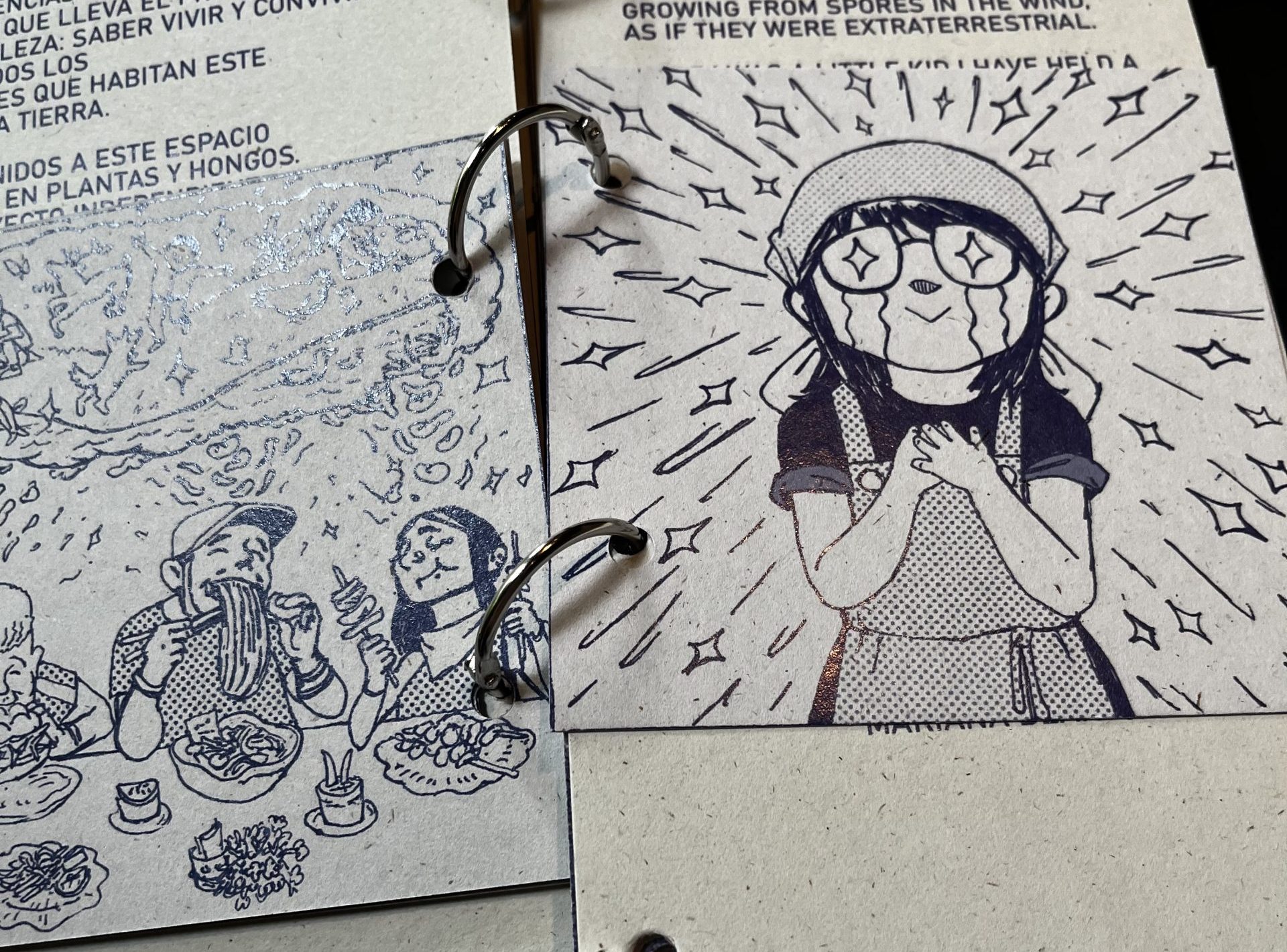 Menú de Los Loosers, ilustración de Mariana blanco