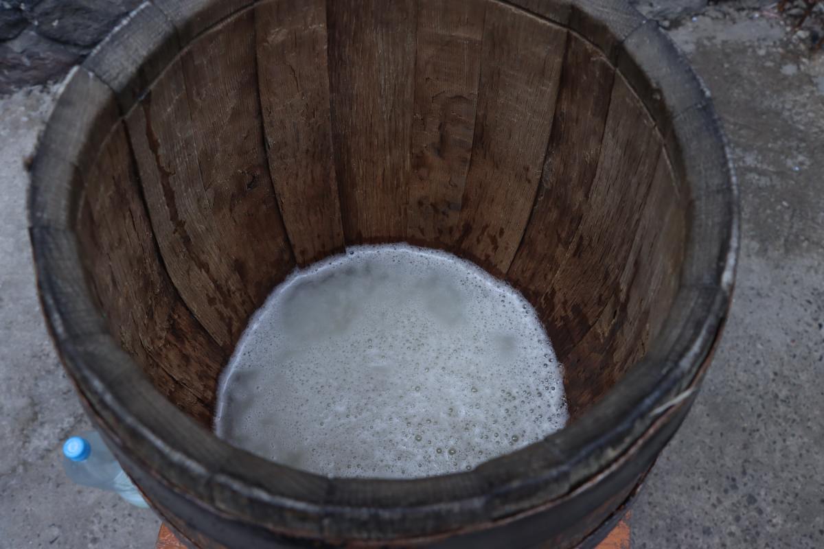 Barril con pulque 