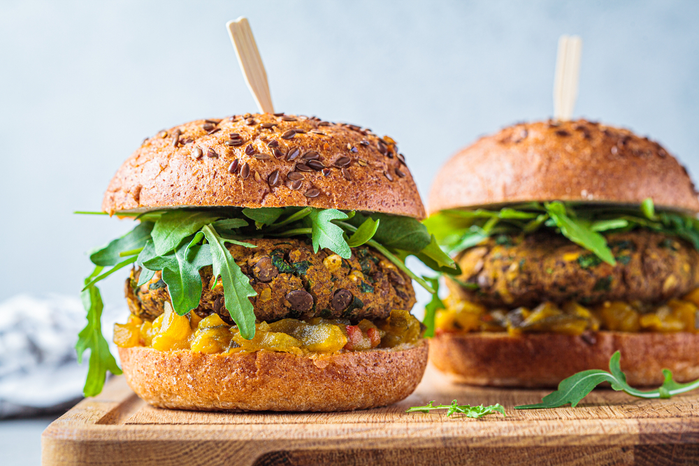 Hamburguesa vegana de garbanzos