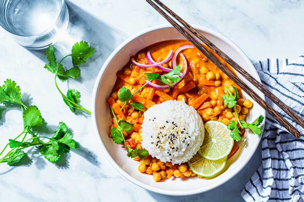 Curry de garbanzos vegano