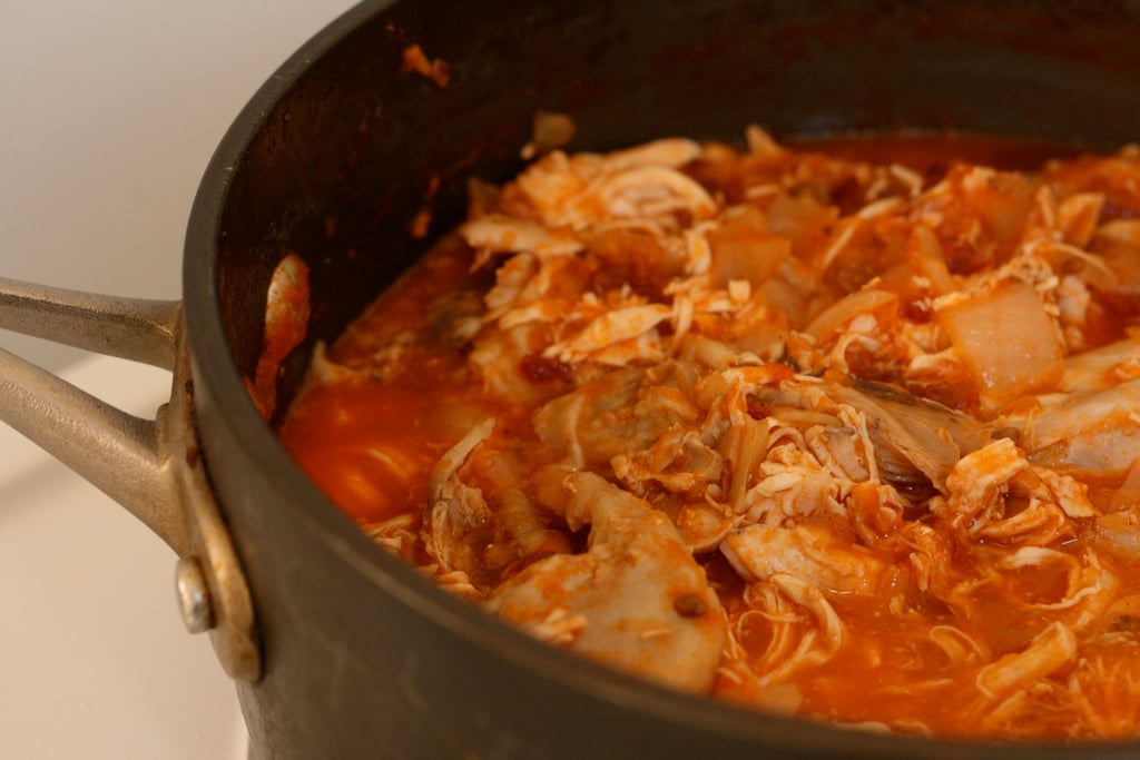 Cazuela de tinga vegetariana de zanahoria y setas
