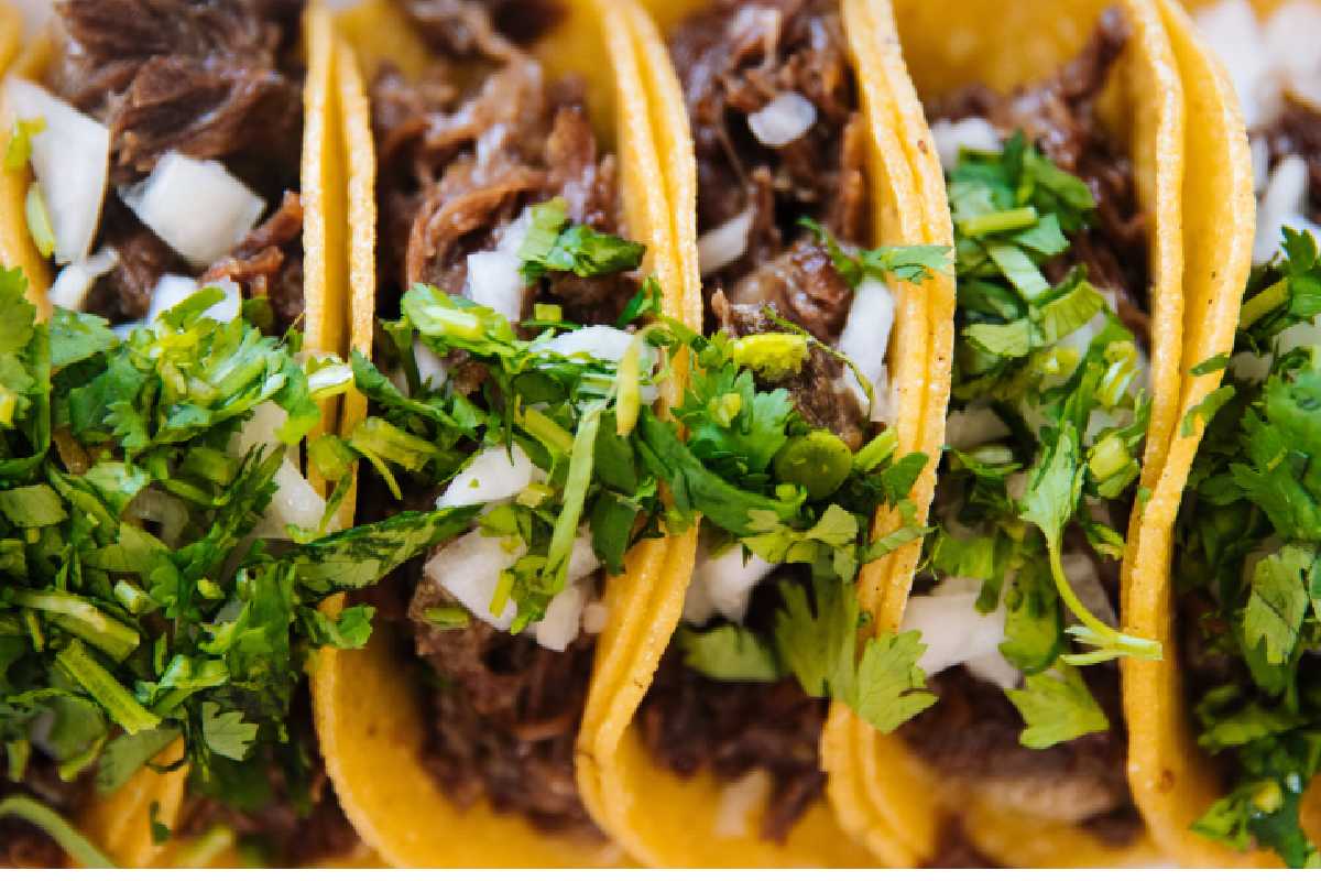 Tacos de carne asada, típicos del Norte del país