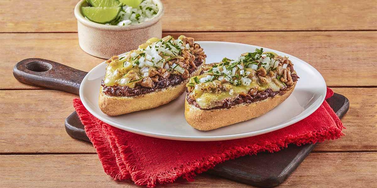mollete en freidora de aire, una receta de suadero bien chilanga