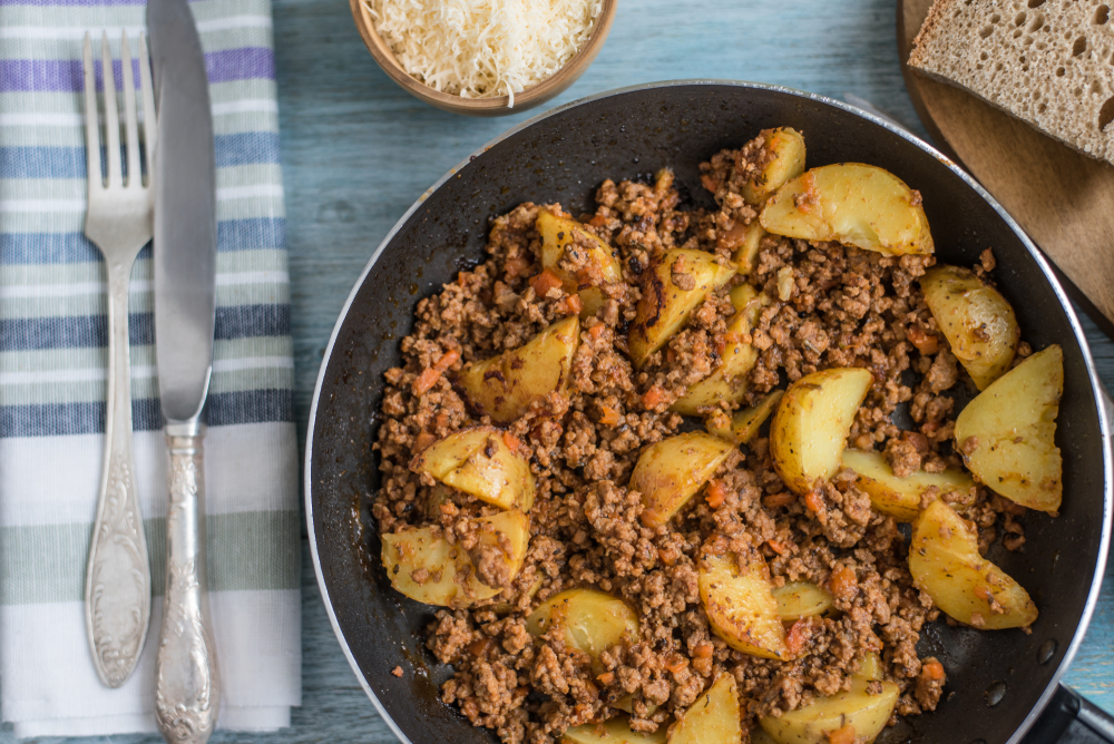 Receta: carne molida con papas