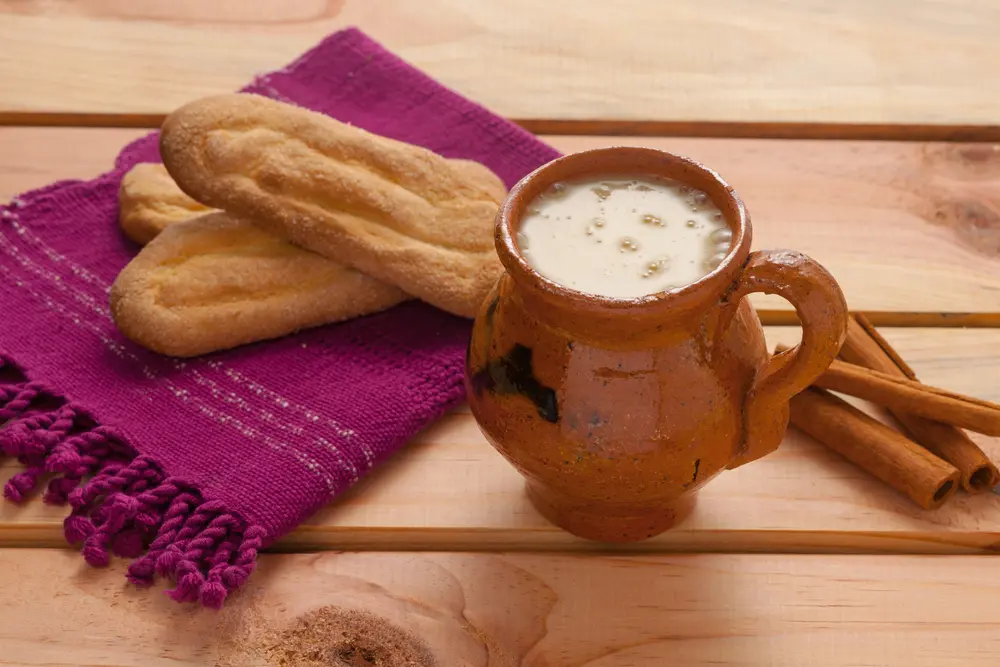 Atole de cajeta / atole para acompañar la rosca