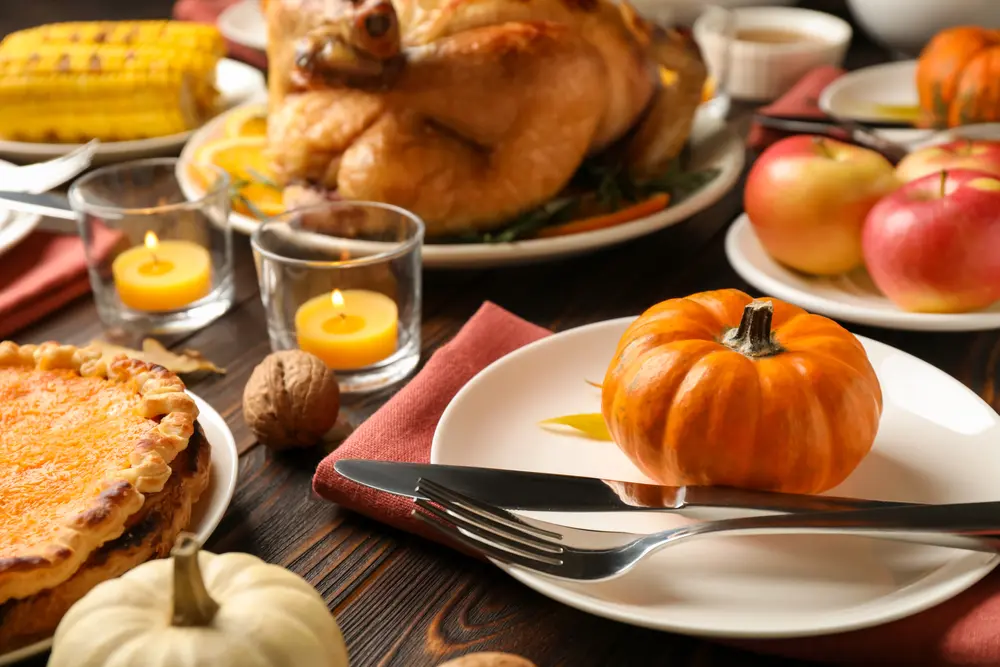 Calabaza y pavo, thanksgiving