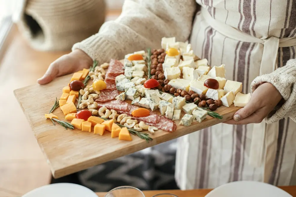 Tabla de quesos para menú navideño