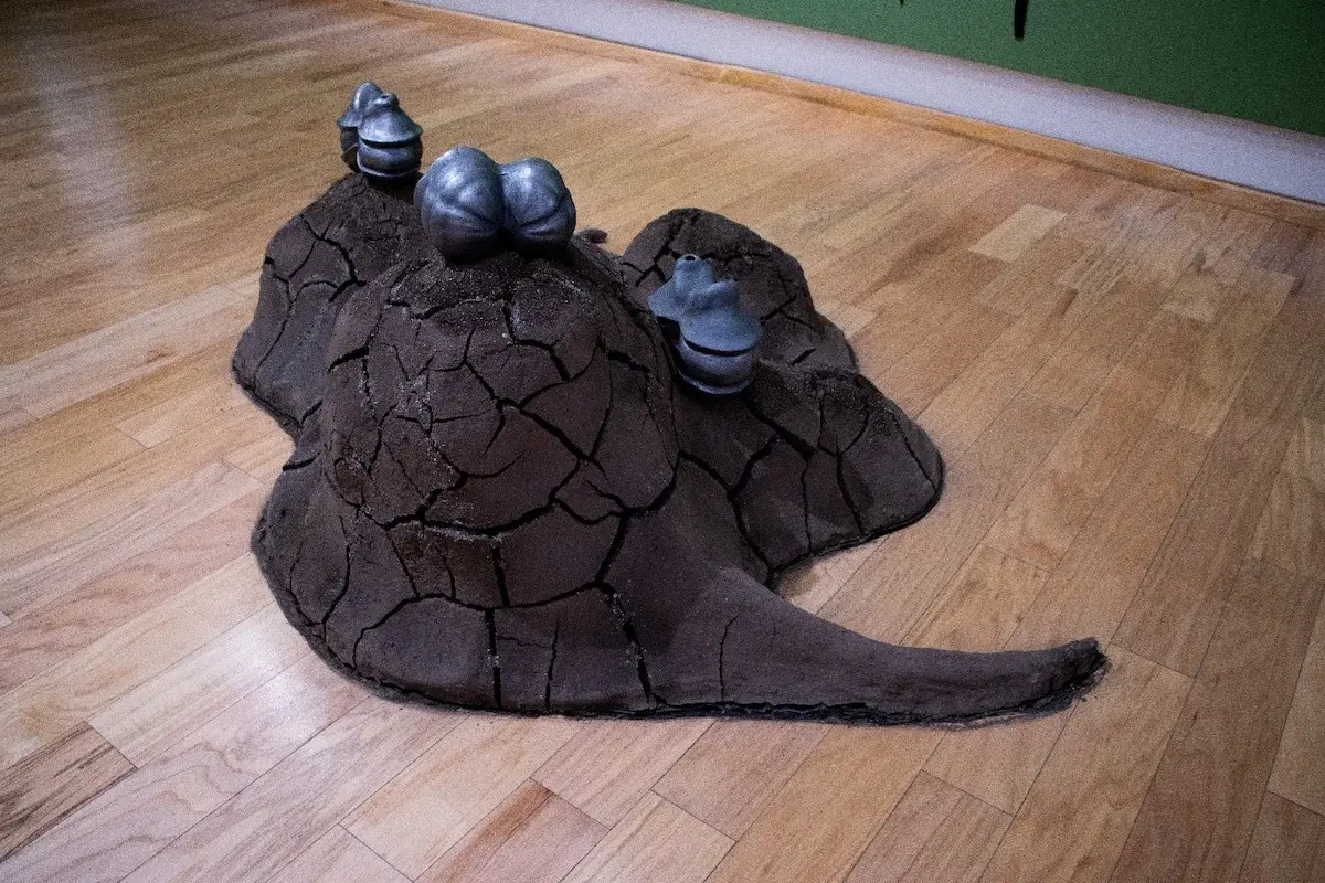 Obra pieza de conocer el mundo con la boca / Vica Pachecho, Pulmoncito, 2022.