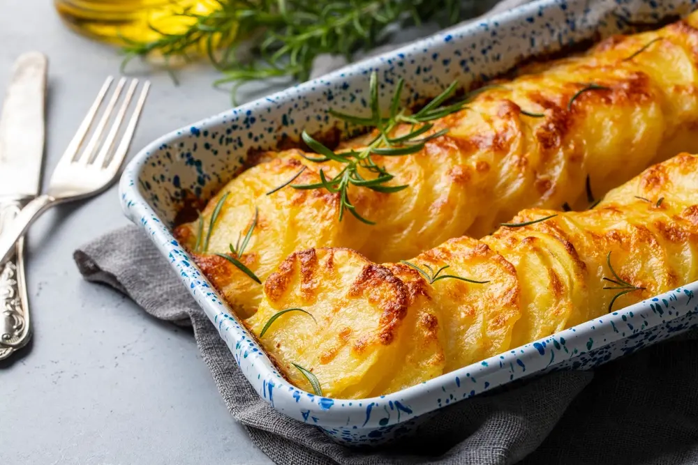 Mil hojas de papas gratinadas / Guarniciones Navideñas con papas 