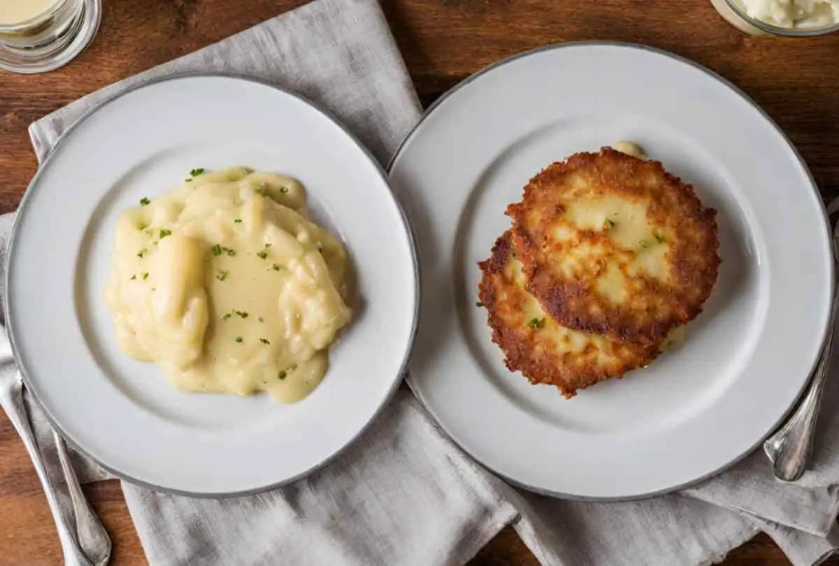 Sobras de puré de papa para hacer tortitas de papa