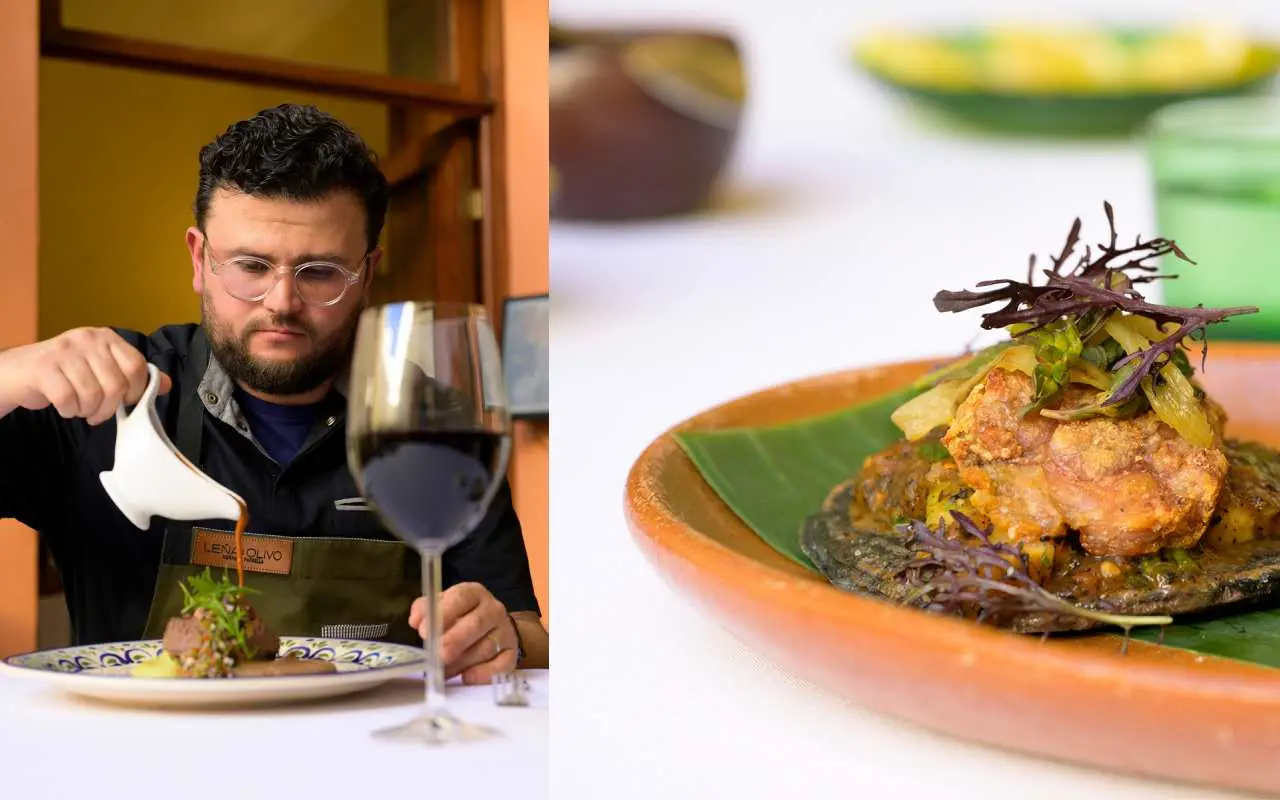 El chef invitado Marco Mellado presente en el Festival Gastronómico del Pulque.