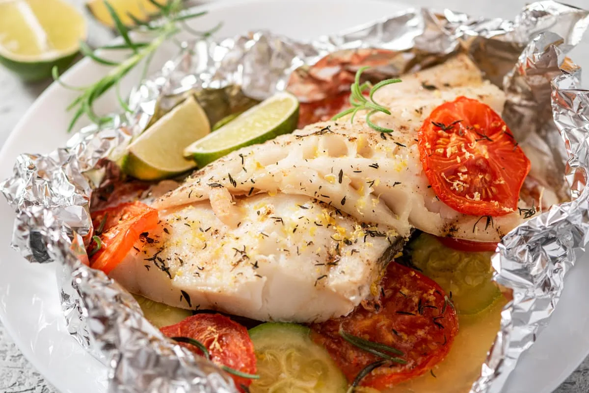 Filete de pescado empapelado