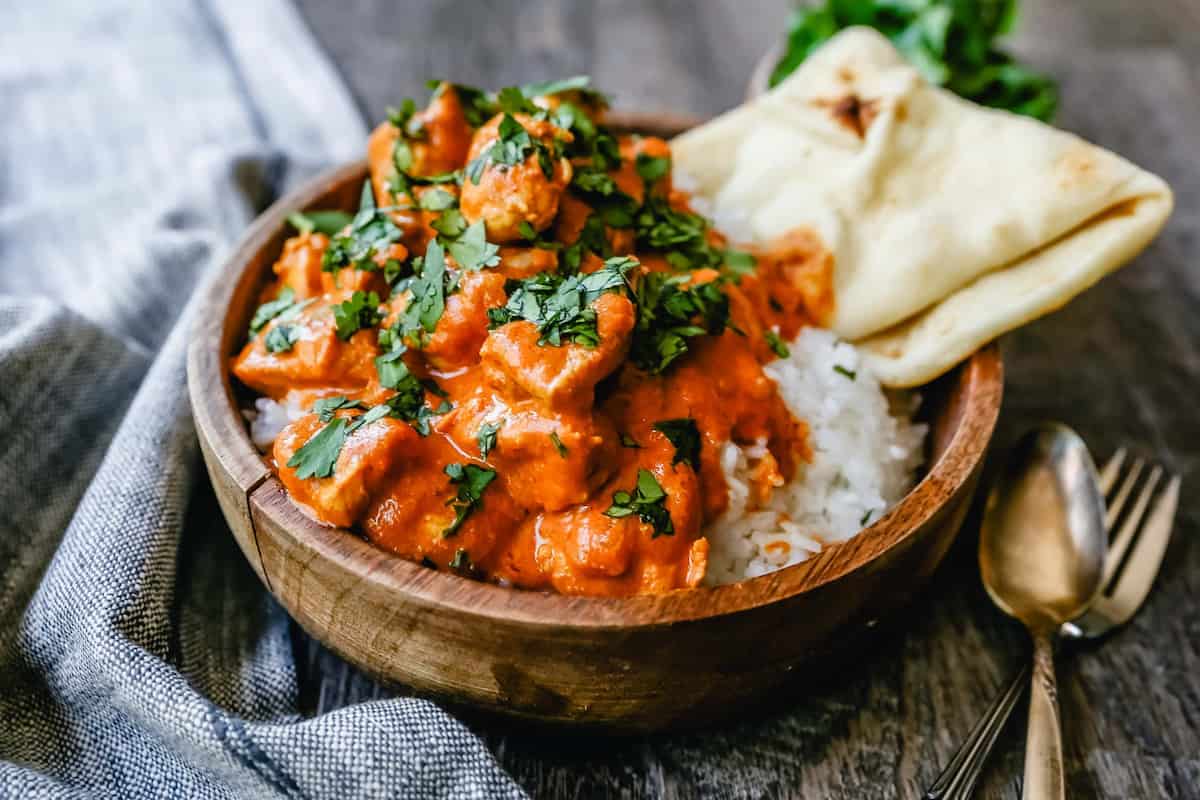 receta del butter chicken y pollo con mantequilla