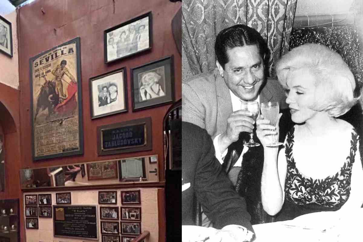 Marilyn Monroe en el Taquito Taurino, ubicado en el Centro Histórico de la CDMX.