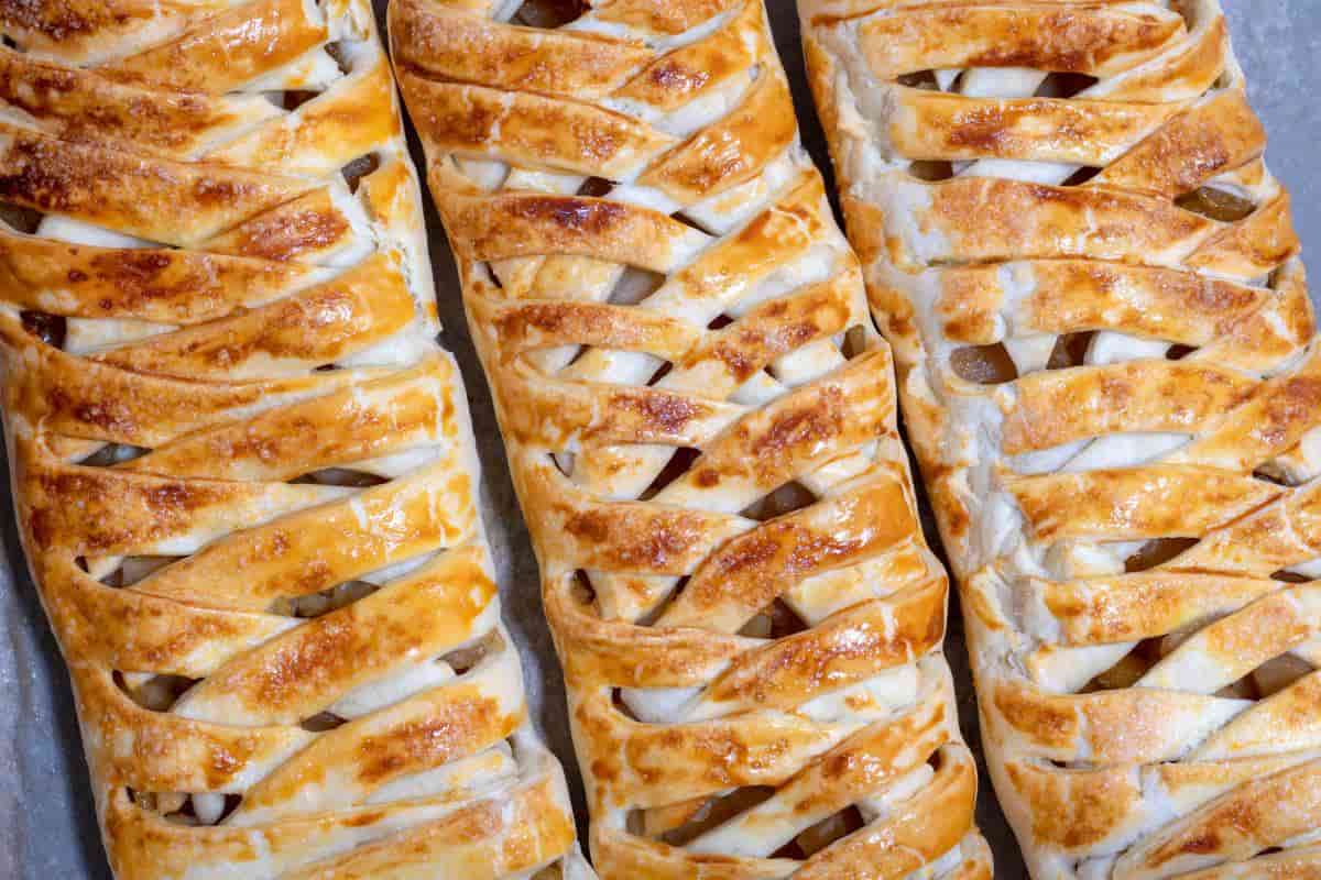 Cómo hacer trenza de hojaldre de ate con queso.