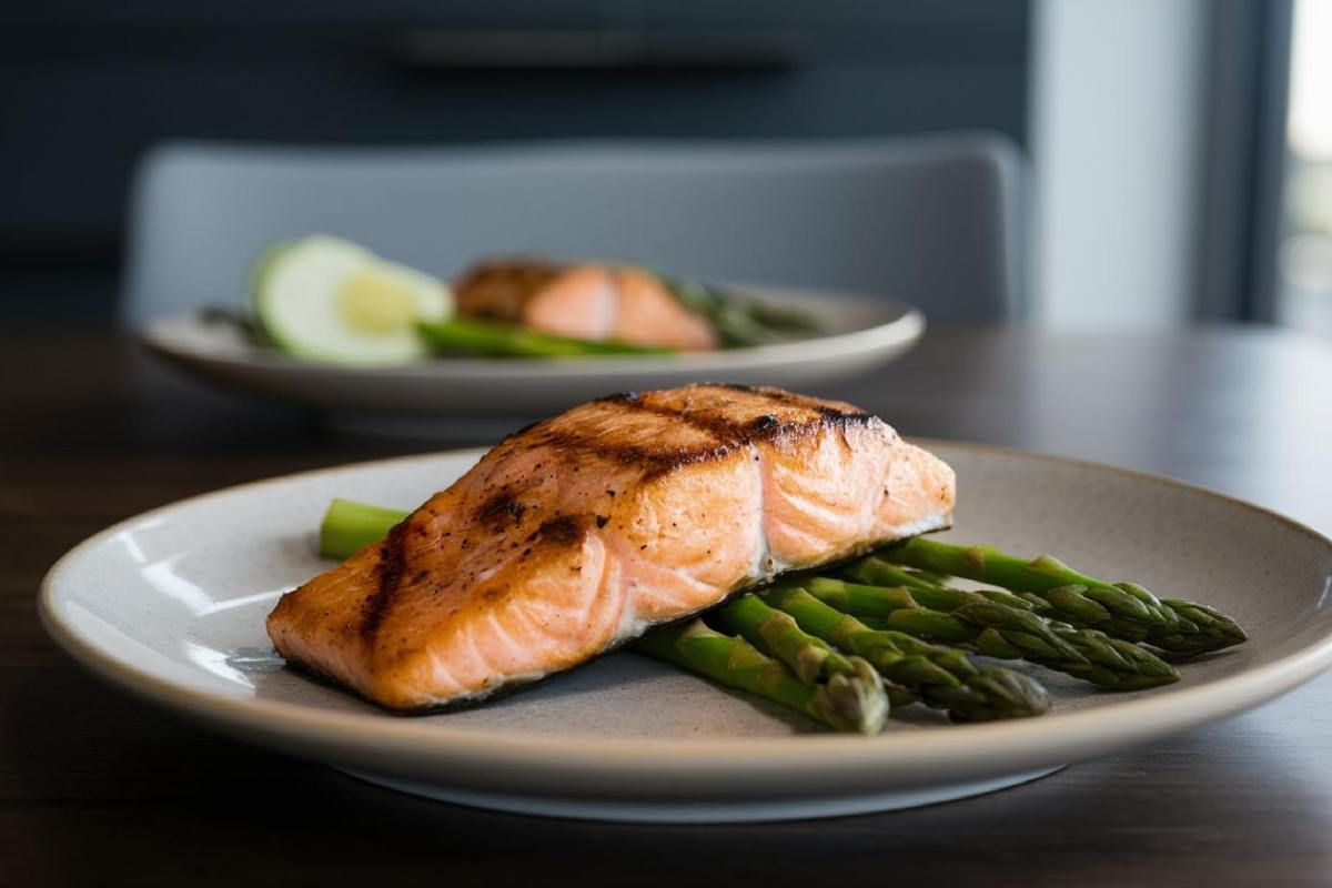 Receta salmón con espárragos 