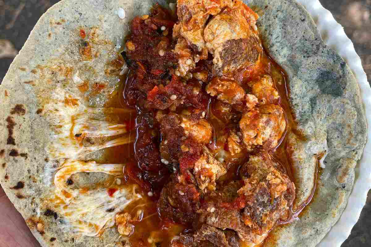 Aporreadillo con huevo de Michoacán