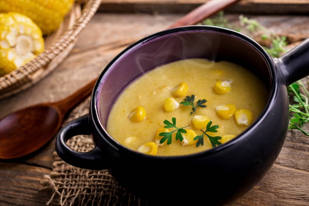 Receta de crema de elote.