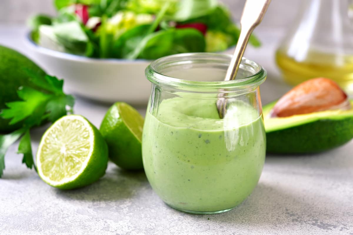 Salsa de aguacate con cilantro