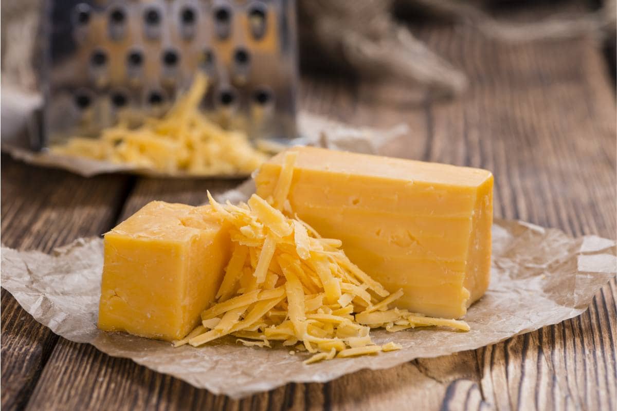 barra de queso cheddar