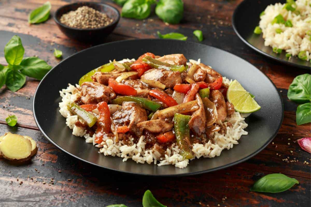 fajitas de pollo con pimiento