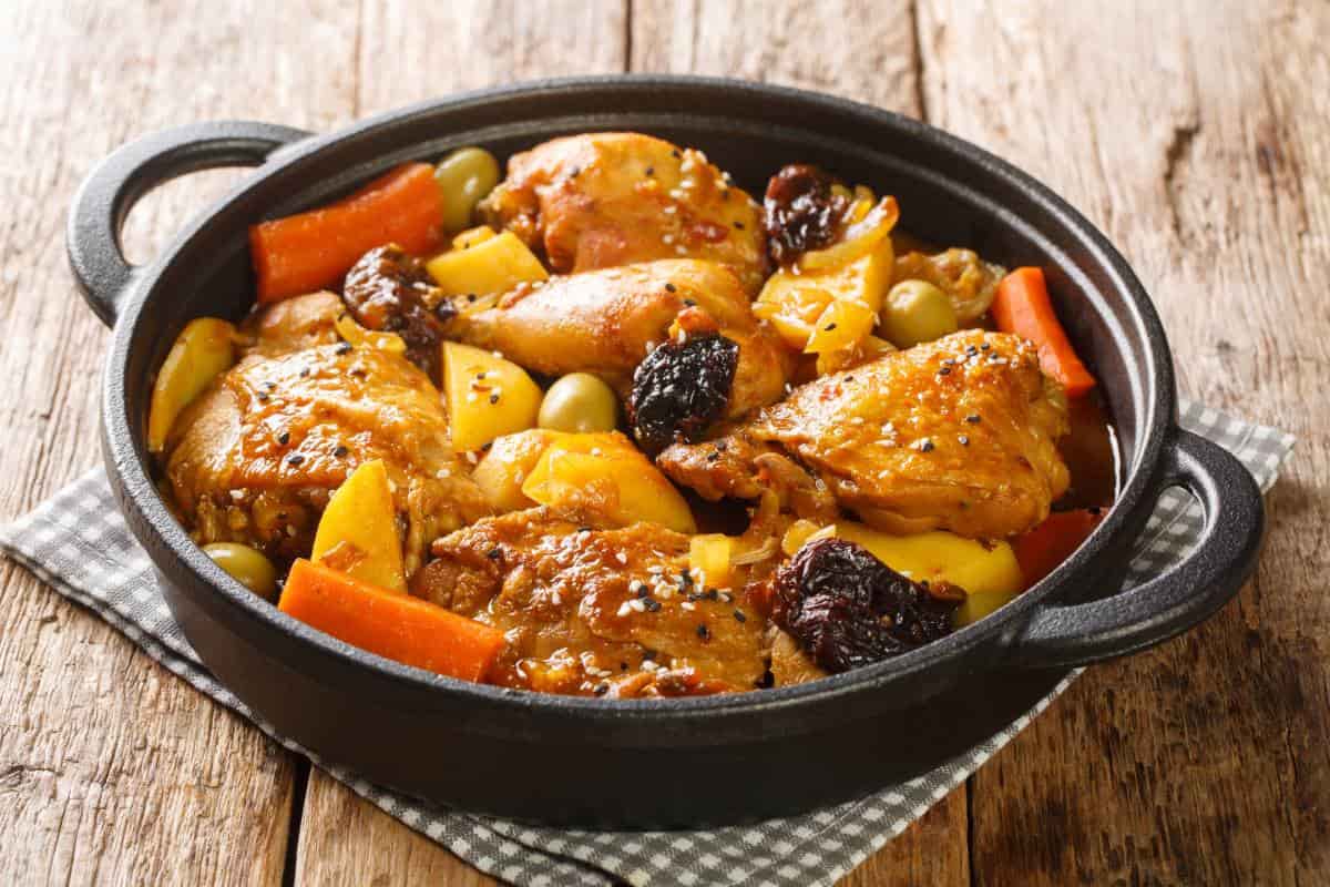 pollo con verduras