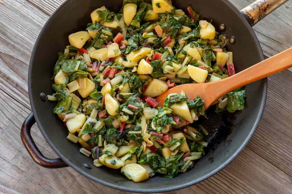 receta vegana con acelga
