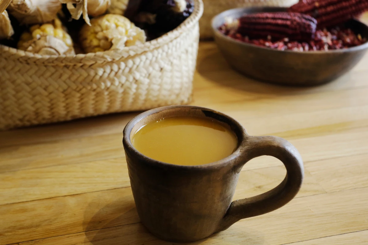 Atole de mandarina con harina