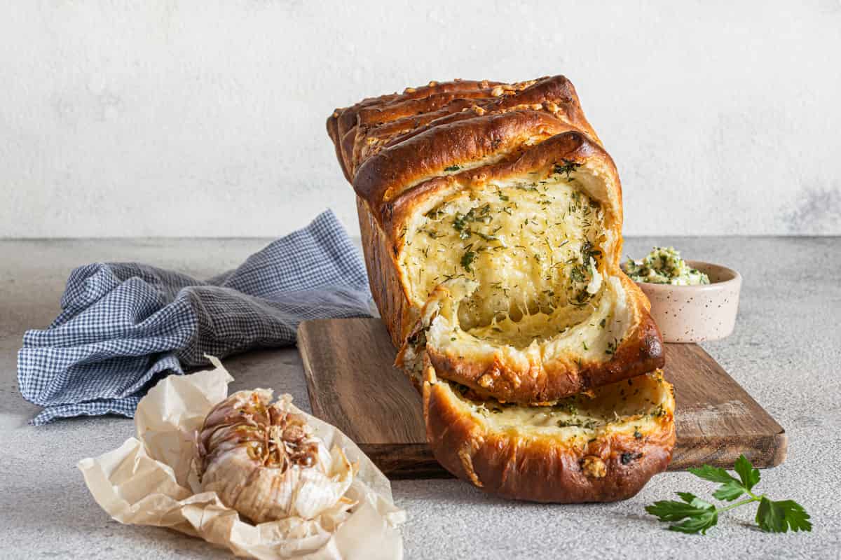 pan de ajo al sartén