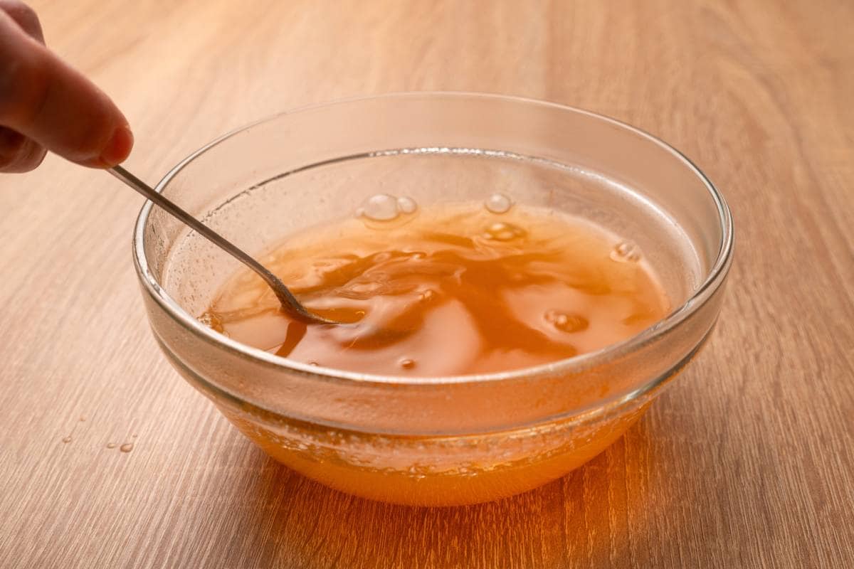 Elaboración de la gelatina en casa.