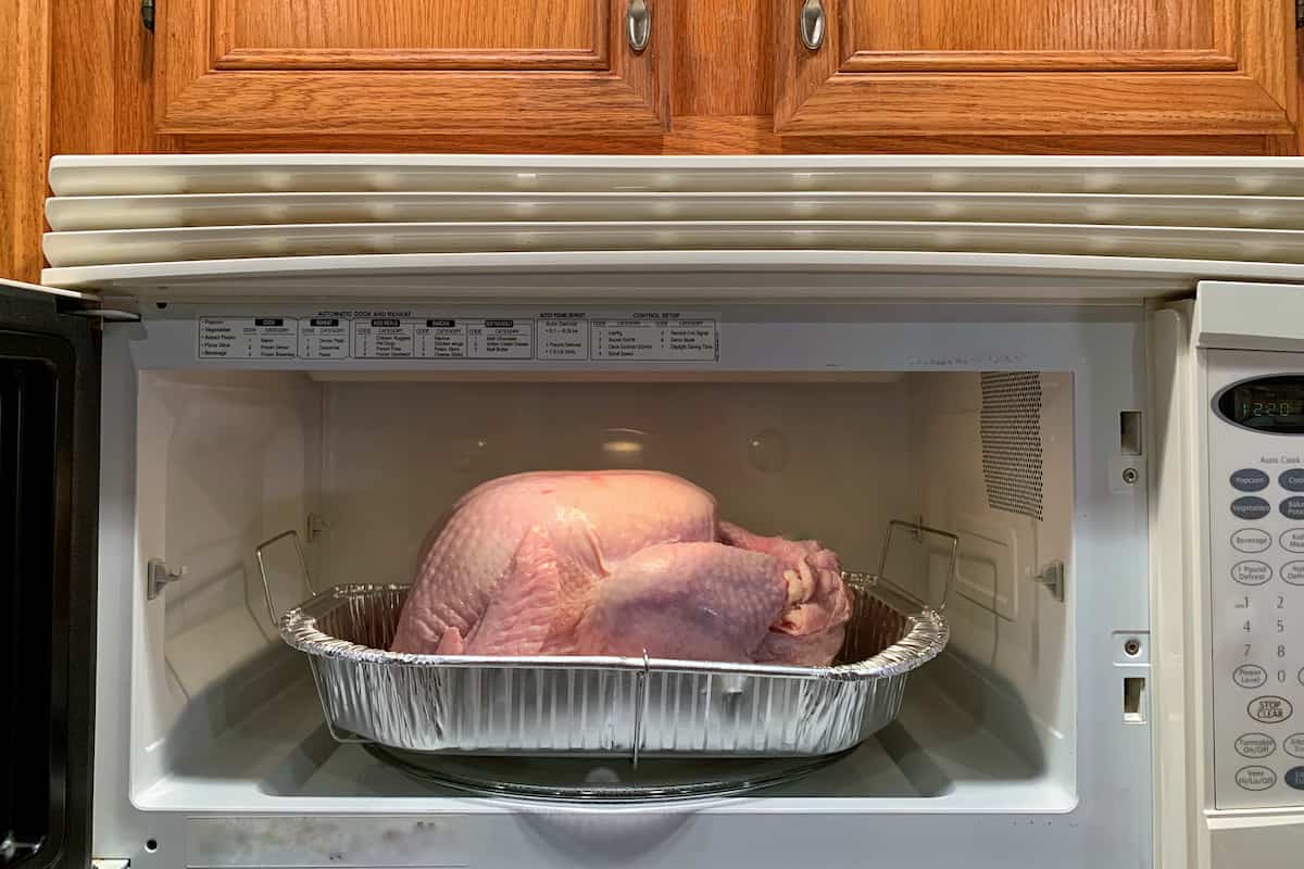 pavo en microondas