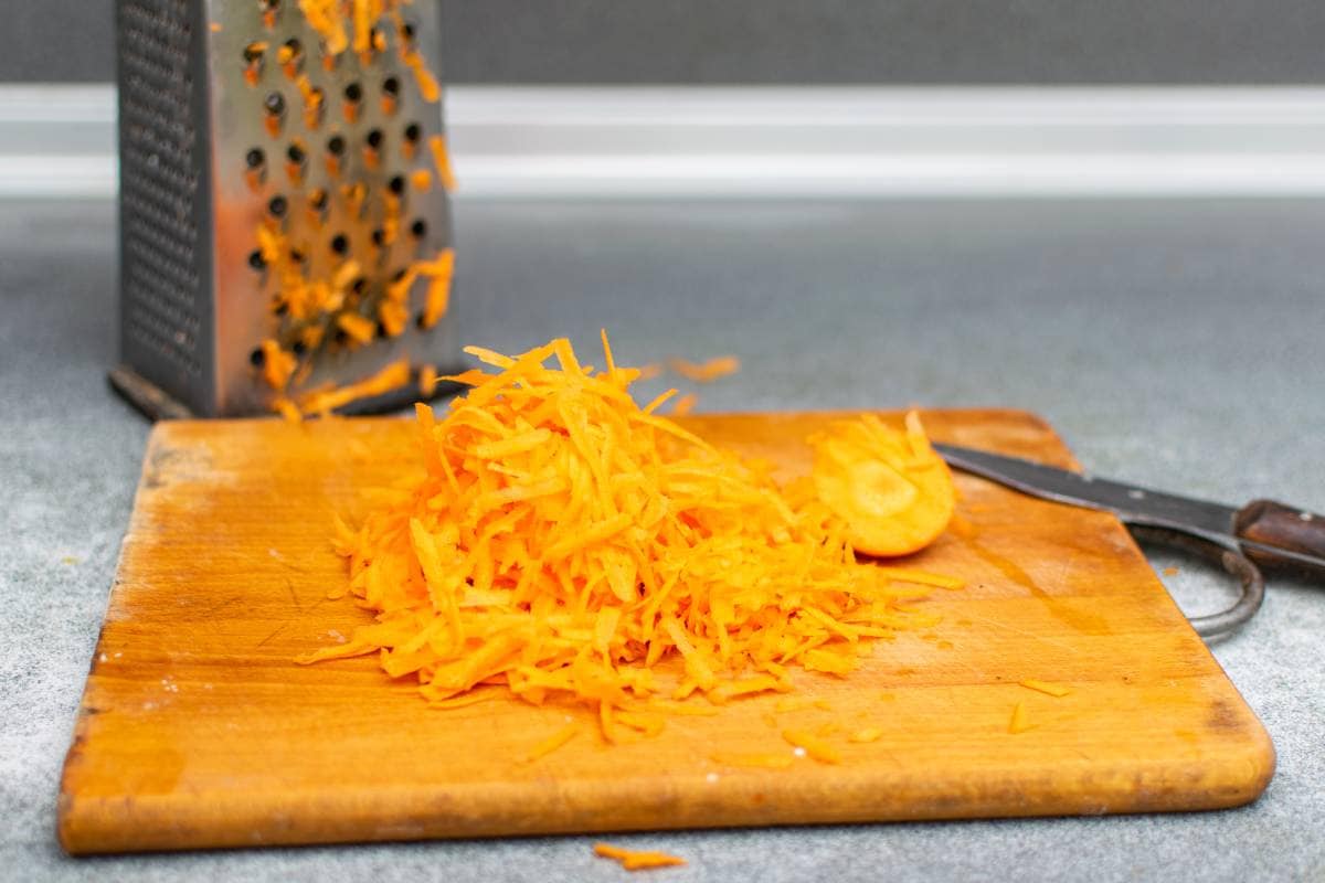 Ralladura de zanahoria.