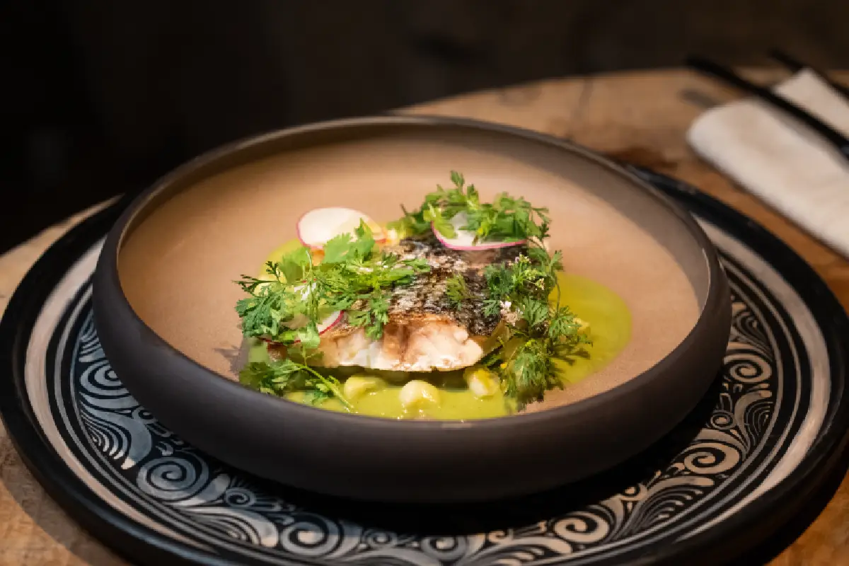 plato de pescado asado