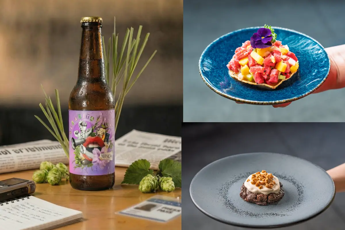 menú y cerveza especial del Día Internacional de la Mujer