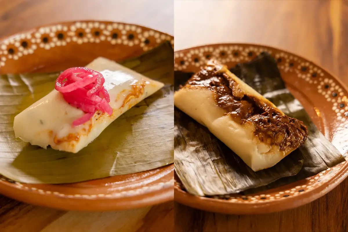 Imágenes de los tamales de masa colada, receta de Tabasco.